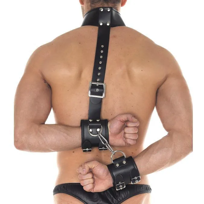 Restraints Rimba Leather Cuff And Neck Set Size ML Restraints Rimba Leather Cuff And Neck Set Size ML