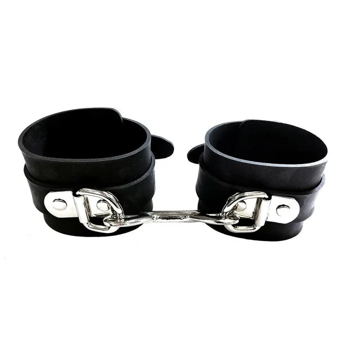 Restraints Rouge Garments Rouge Garments Black Rubber Wrist Cuffs