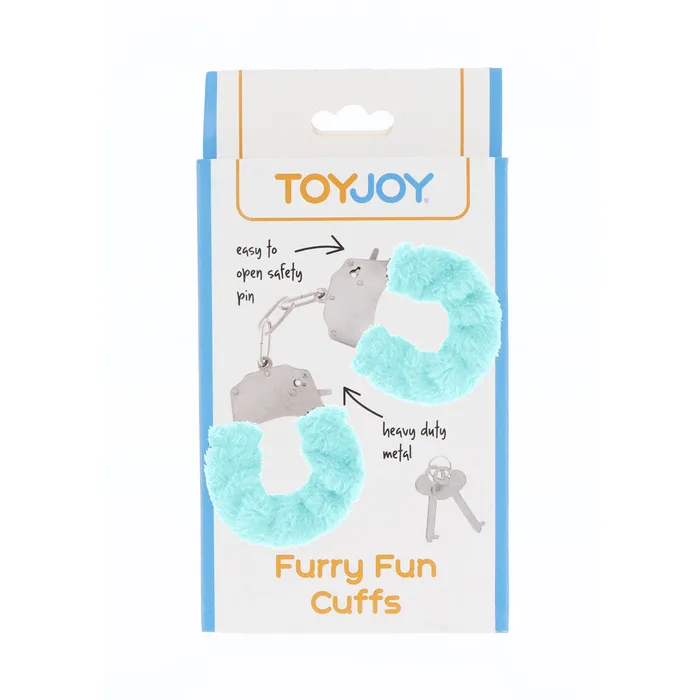 Restraints Toy Joy Sex Toys ToyJoy Furry Fun Wrist Cuffs Aqua Restraints Toy Joy Sex Toys ToyJoy Furry Fun Wrist Cuffs Aqua