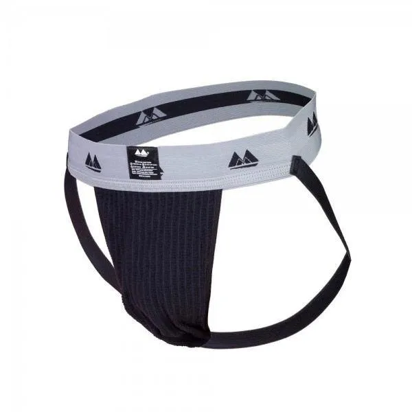 Rimba Anal Jockstrap Black with 2 Inch Waistband Size Small