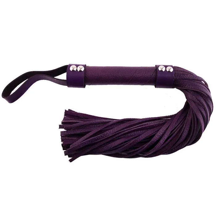 Rouge Garments Vibrators Rouge Garments Purple Leather Flogger