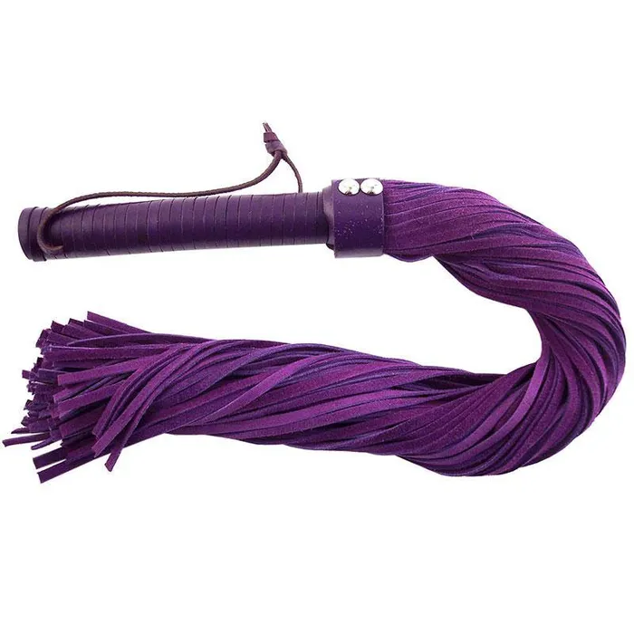 Rouge Garments Vibrators Rouge Garments Purple Suede Flogger