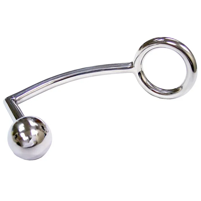 Rouge Stainless Steel Cock Ring With Anal Probe So Luxe Male Sex Toys
