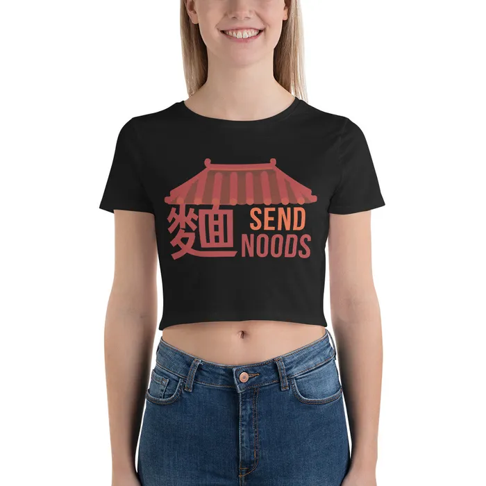 Send Noods Womens Crop Tee My Tiny Hole Vibrators