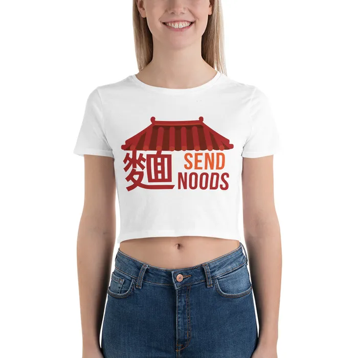 Send Noods Womens Crop Tee My Tiny Hole Vibrators