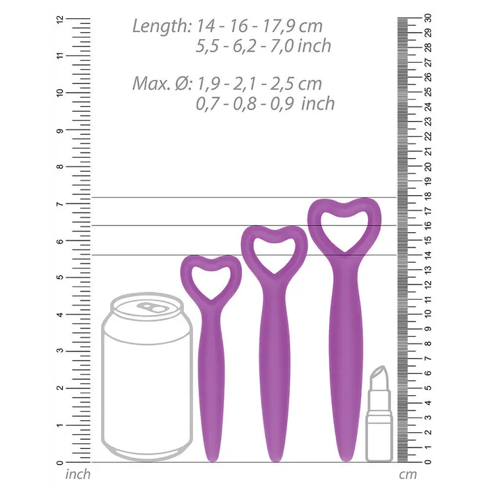 Shots Toys Anal Ouch Silicone Vaginal Dilator Set Purple Shots Toys Anal Ouch Silicone Vaginal Dilator Set Purple