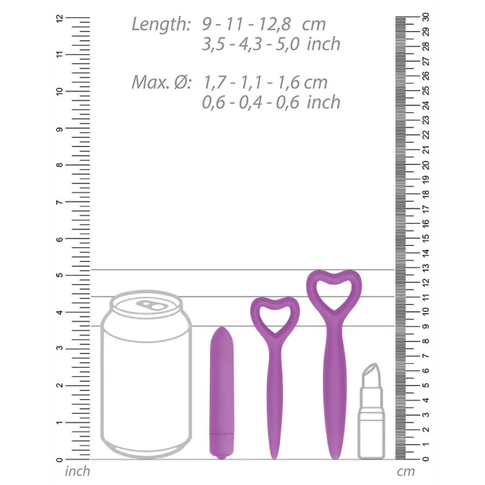 Shots Toys Anal Ouch Silicone Vaginal Dilator Set Purple Shots Toys Anal Ouch Silicone Vaginal Dilator Set Purple