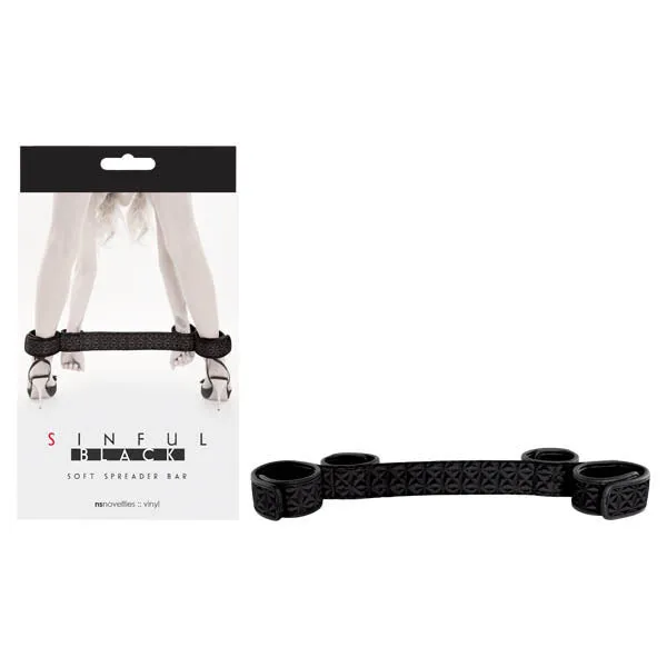 Sinful Soft Spreader Bar Black Arm Leg Restraint NS Novelties Anal