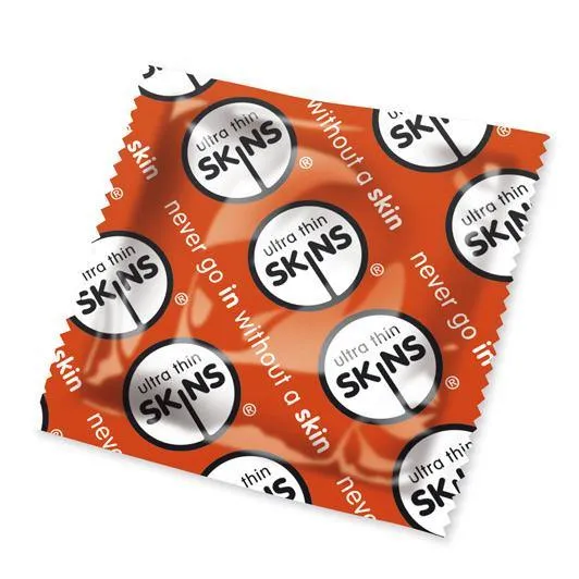 Skins Ultra Thin Condoms x50 Red Skins Condoms Vibrators