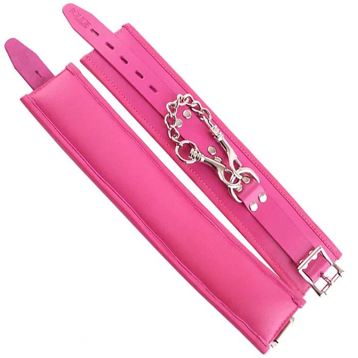 So Luxe Vibrators Rouge Garments Wrist Cuffs Padded Pink