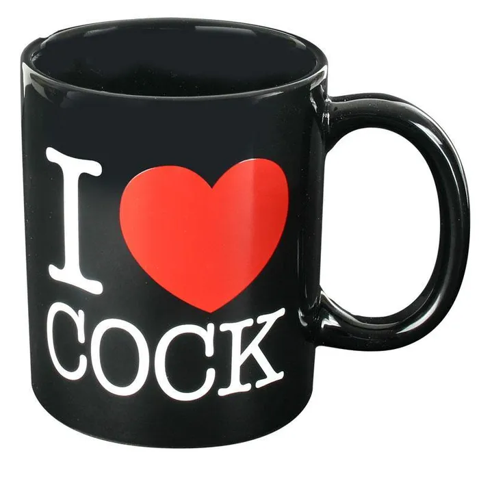 Spencer and Fleetwood I Love Cock Mug Dildos