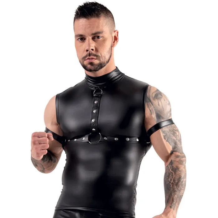 Svenjoyment Female Sex Toys Svenjoyment Sleeveless Top With Chest Harness And Arm Loops Size Medium