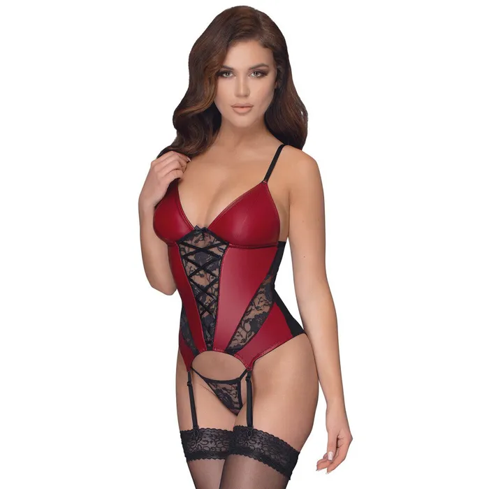 Teddies And Bodies Cottelli Basque and Thong With Lace Size Large Cottelli Collection Teddies And Bodies Cottelli Basque and Thong With Lace Size Large Cottelli Collection