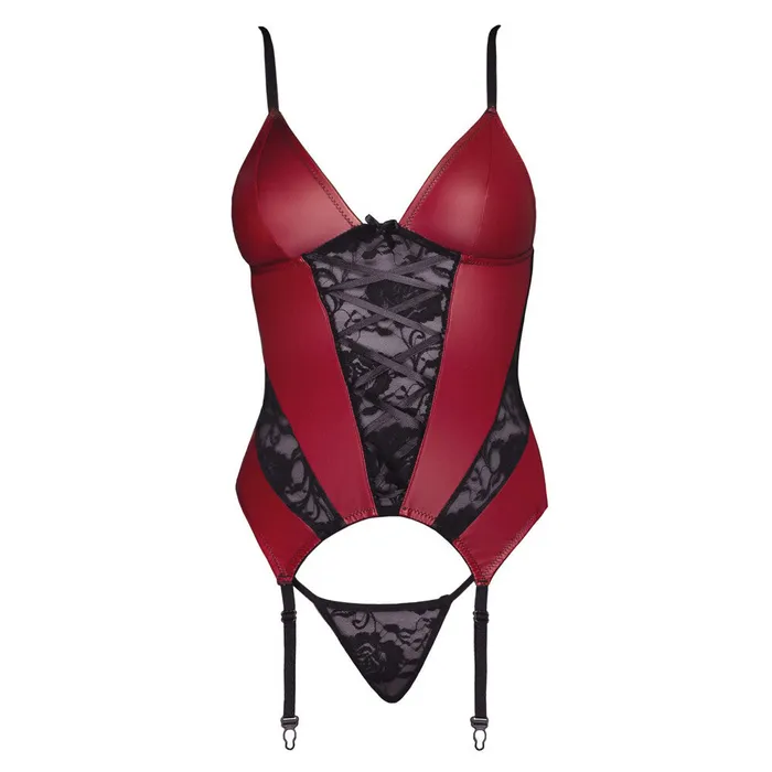 Teddies And Bodies Cottelli Collection Cottelli Basque and Thong With Lace Size Small Teddies And Bodies Cottelli Collection Cottelli Basque and Thong With Lace Size Small