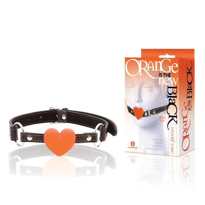 The 9s Orange Is The New Black Heart Gag BlackOrange Mouth Restraint Icon Brands Anal