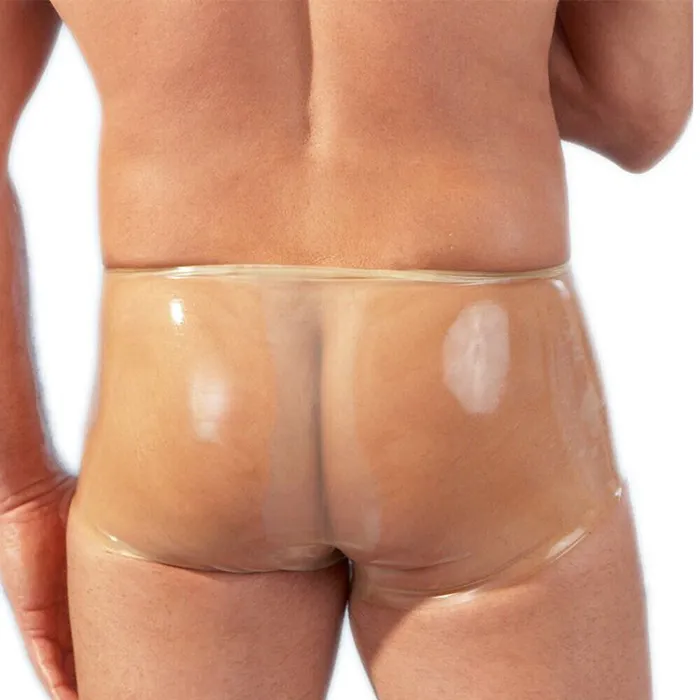 The Late X Male Sex Toys Latex Boxers With Penis Sleeve Clear Size LXL The Late X Male Sex Toys Latex Boxers With Penis Sleeve Clear Size LXL