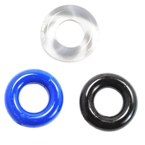 Various Toy Brands Vibrators Tempt Ation Triple Pack Doughnuts Cockrings