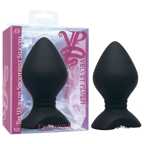 Velvet Plush Silicone Expander Black Icon Brands Anal