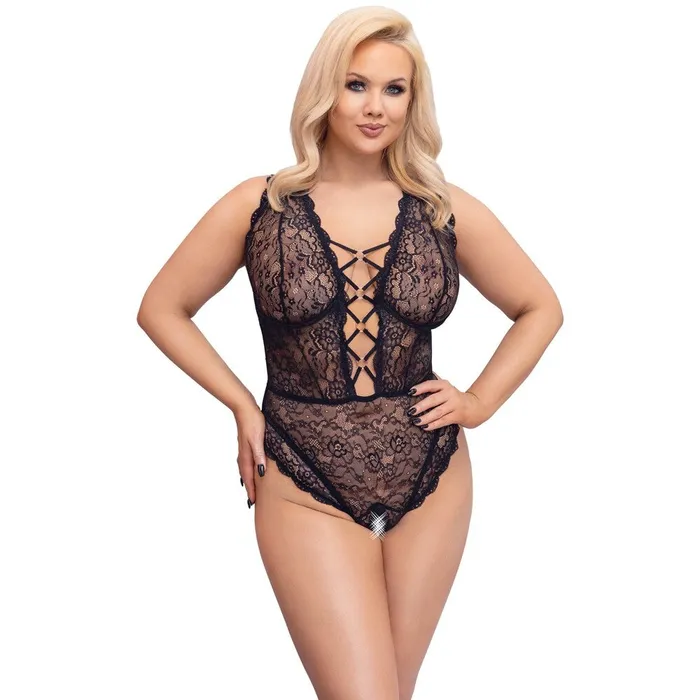 Vibrators Cottelli Collection Cottelli Curve Open Crotch Body Size 95F2XL