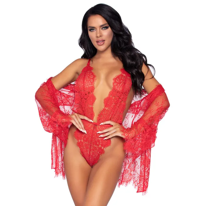 Vibrators Leg Avenue Lingerie Leg Avenue Floral Lace Teddy and Robe Red Size Small Vibrators Leg Avenue Lingerie Leg Avenue Floral Lace Teddy and Robe Red Size Small
