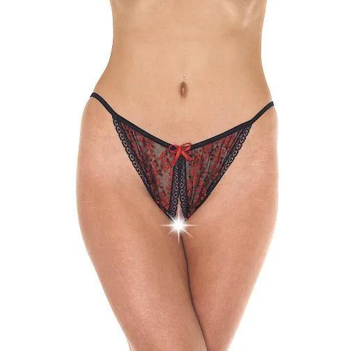 Vibrators Rimba Red And Black Tanga Open Brief Vibrators Rimba Red And Black Tanga Open Brief