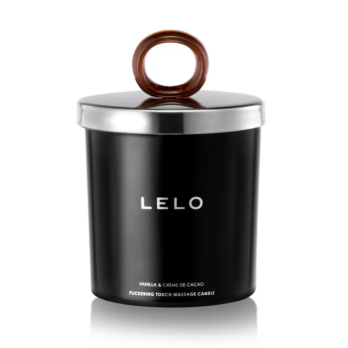 Vibrators So Luxe Lelo Vanilla And Creme De Cacao Flickering Touch Massage Candle
