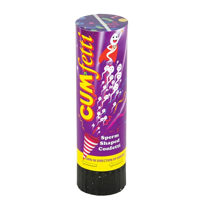 Vibrators Spencer and Fleetwood Cumfetti Sperm Shaped Confetti Party Popper