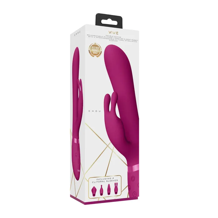 Vive Chou Double Action Interchangeable Rabbit Vibrator Pink Shots Toys Vibrators Vive Chou Double Action Interchangeable Rabbit Vibrator Pink Shots Toys Vibrators
