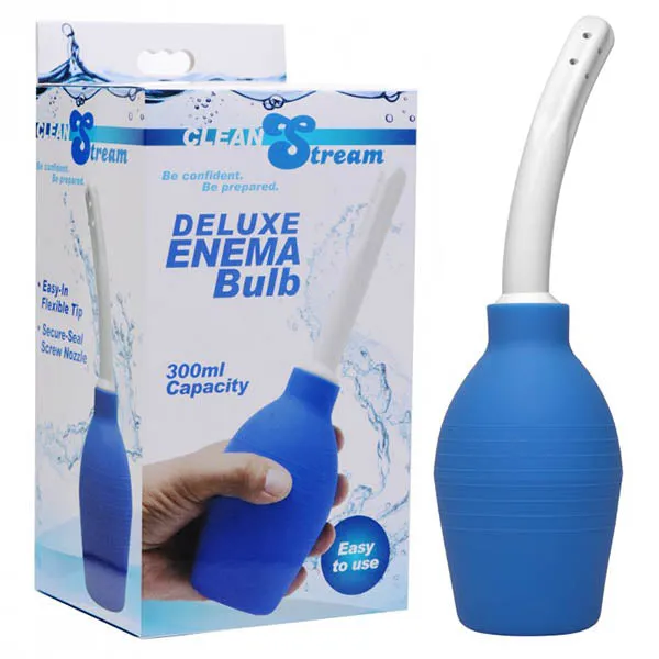 Anal | CleanStream Deluxe Enema Bulb - Blue Unisex Douche - XR Brands Anal | CleanStream Deluxe Enema Bulb - Blue Unisex Douche - XR Brands
