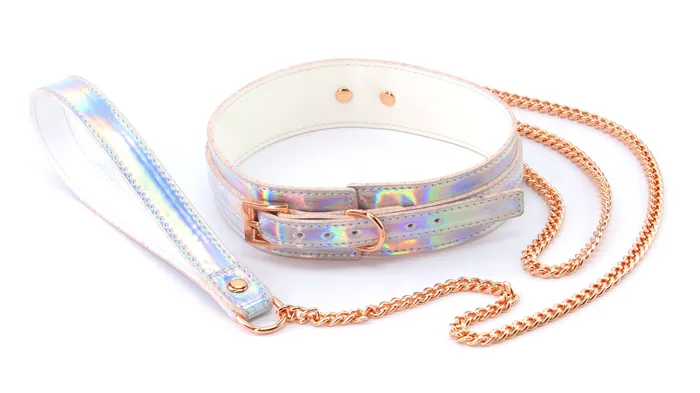Couples nsnovelties Cosmo Bondage Collar and Leash Rainbow