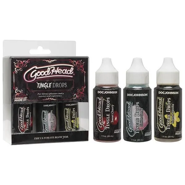 Dildos Doc Johnson Doc Johnson GoodHead Tingle Drops Cherry Cotton Candy French Vanilla 3 Pack Dildos Doc Johnson Doc Johnson GoodHead Tingle Drops Cherry Cotton Candy French Vanilla 3 Pack