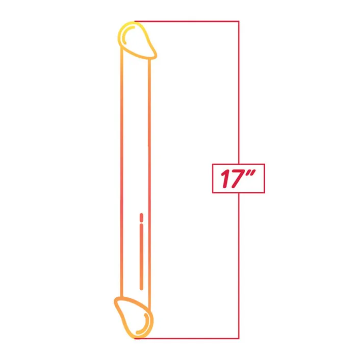 Dildos | Shades Shades 17'' Jelly TPR Double Dong