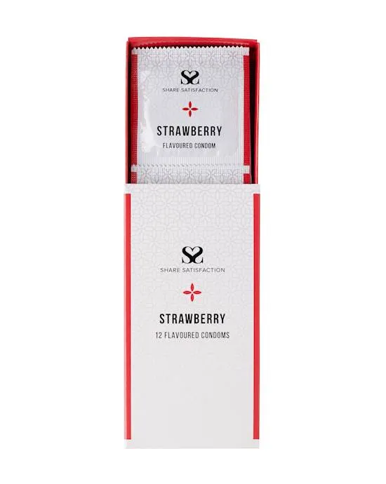 Female Sex Toys | Share Satisfaction Share Satisfaction Strawberry Flavoured Condom 12 Pack Female Sex Toys | Share Satisfaction Share Satisfaction Strawberry Flavoured Condom 12 Pack