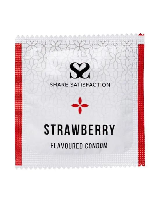 Female Sex Toys | Share Satisfaction Share Satisfaction Strawberry Flavoured Condom 12 Pack Female Sex Toys | Share Satisfaction Share Satisfaction Strawberry Flavoured Condom 12 Pack
