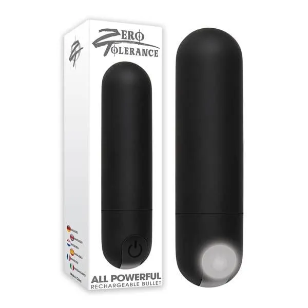 Female Sex Toys | Zero Tolerance Zero Tolerance All Powerful Rechargeable Bullet - Black 7.6 cm (3'') USB Rechargeable Bullet Female Sex Toys | Zero Tolerance Zero Tolerance All Powerful Rechargeable Bullet - Black 7.6 cm (3'') USB Rechargeable Bullet