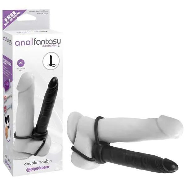 Pipedream Anal Fantasy Collection Double Trouble 525 Anal Dong Cock Ring Pipedream Male Sex Toys Pipedream Anal Fantasy Collection Double Trouble 525 Anal Dong Cock Ring Pipedream Male Sex Toys