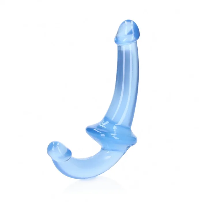 Realrock Female Sex Toys Crystal Clear 6 Strapless StrapOn Blue