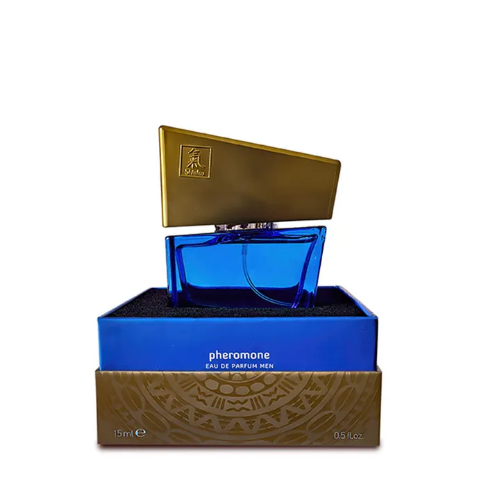 Shiatsu Pheromone Eau De Parfum Men Dark Blue Hot Production Vibrators