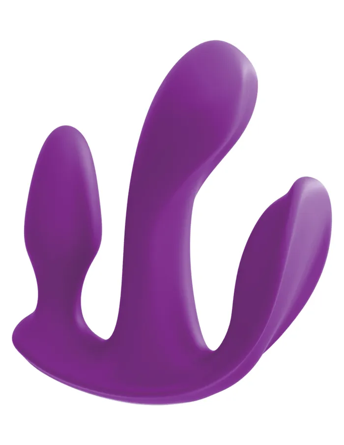 Vibrators Pipedream Threesome Total Ecstay Silicone Vibrator Purple