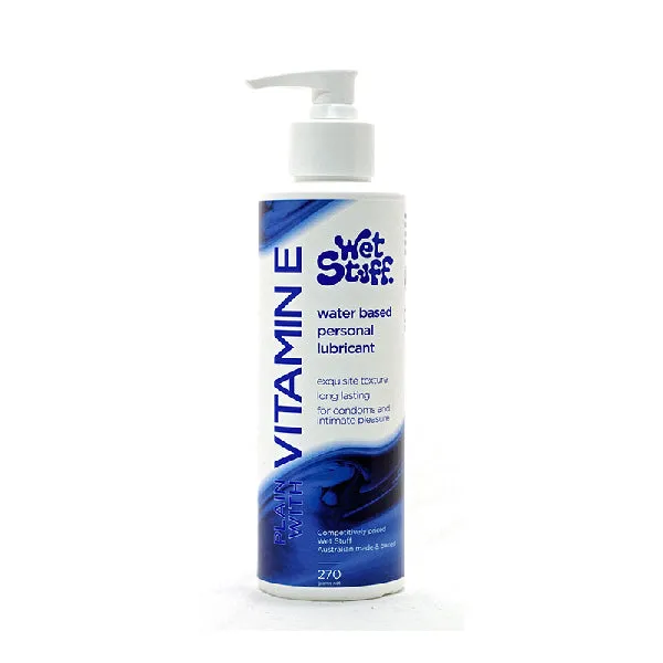 Wet Stuff Wet Stuff Plain with Vitamin E Pump 270g Male Sex Toys