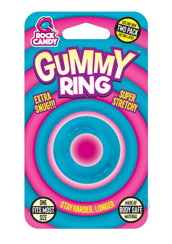 Rock Candy Toys Vibrators Rock Candy Gummy Ring Blue