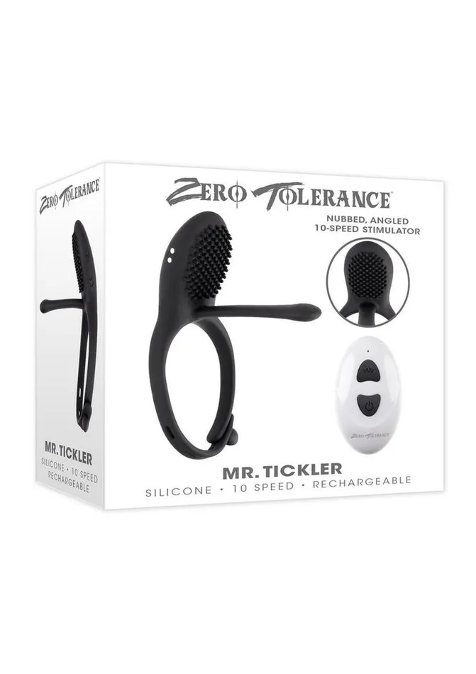 Zero Tolerance Mr. Tickler Rechargeable Silicone Cock Ring with Remote Control | Zero Tolerance Male Sex Toys