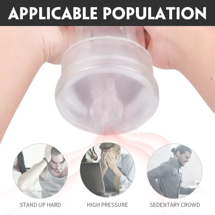 9 Patterns 34 Suctions Transparent Male Masturbator Realistic Stimulation Sorlove Male Sex Toys