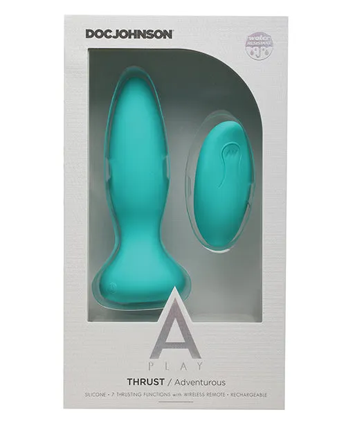 A Play Thrust Adventurous Anal Plug Teal Doc Johnson Anal