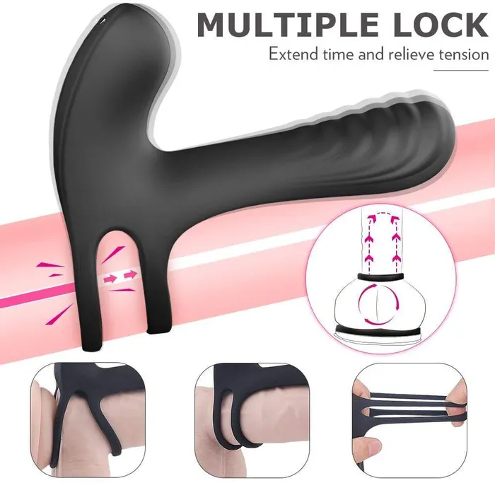 ADLTOYFUN Penis Rings Vibrators Male Sex Toys