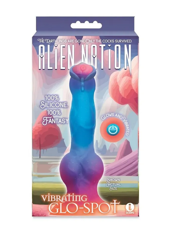 Alien Nation Alien Nation GloSpot Silicone Glow In The Dark Vibrating Dildo Dildos