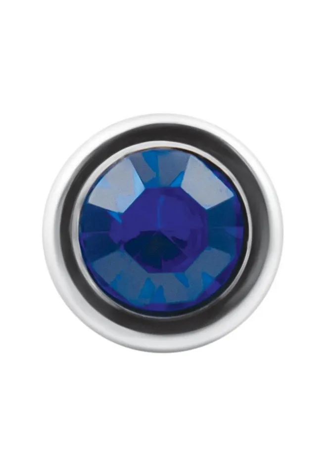 Anal Blue Line CandB Gear Blue Line Bling Bling Wavy Penis Plug 2in Stainless