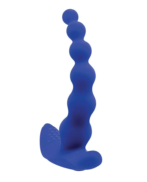 Anal Gender X Beaded Pleasure Anal Vibe Blue Evolved Novelties INC