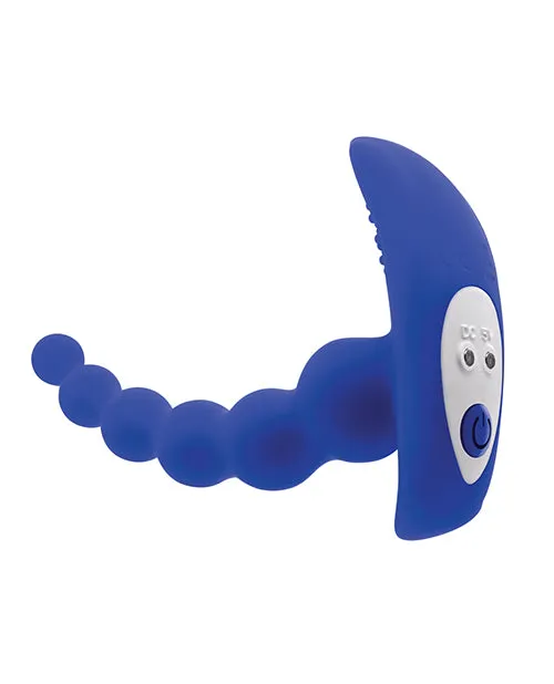 Anal Gender X Beaded Pleasure Anal Vibe Blue Evolved Novelties INC