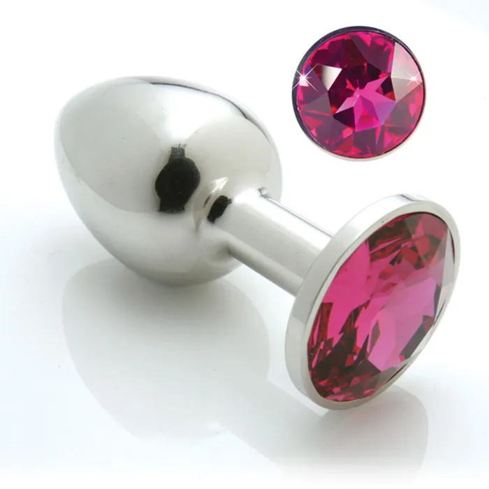 Anal Pretty Plugs Pretty Plugs Stainless Steel Butt Plug w Swarovski Crystal Small Anal Pretty Plugs Pretty Plugs Stainless Steel Butt Plug w Swarovski Crystal Small